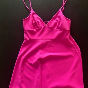 Elegant Pink Midi Dress